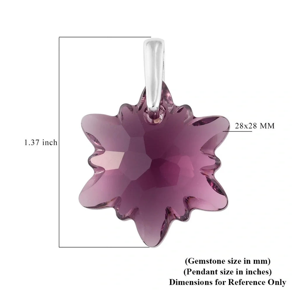 SWAROVSKI Amethyst Crystal Snowflake Pendant